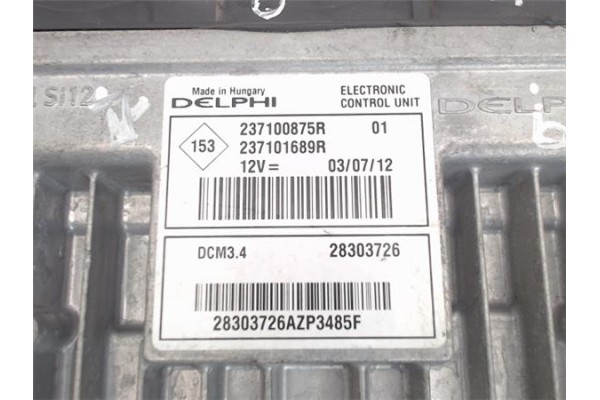 Recambio de centralita para nissan nv200 /evalia (m20/m) 1.5 nv200 combi comfort referencia OEM IAM 237100875R 237101689R 