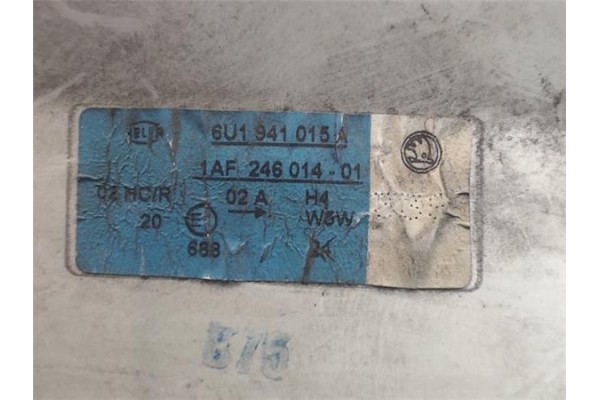 Recambio de faro delantero izquierdo para skoda felicia berlina (791) referencia OEM IAM 6U1941015A 1AF24601401 6U1941017C , AUD