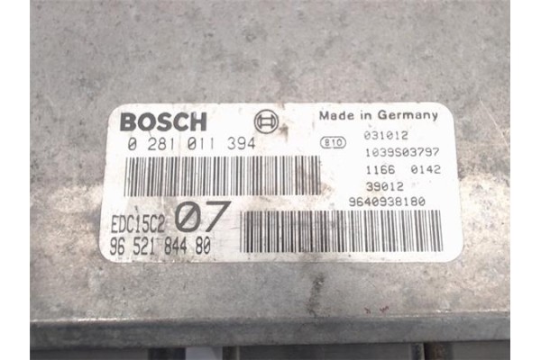 Recambio de centralita para citroen c5 berlina 2.2 hdi exclusive referencia OEM IAM 9652184480/1039S03797 0281011394/9640938180 