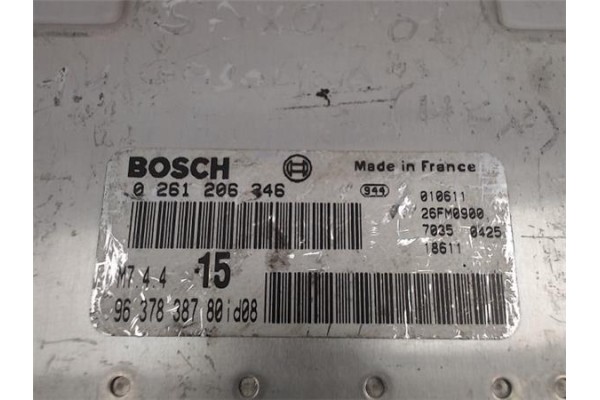 Recambio de centralita para citroen saxo 1.1 plaisir referencia OEM IAM 9637838780/26FM0900 0261206246/010611 