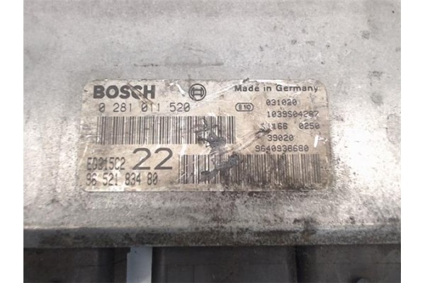 Recambio de centralita para peugeot 406 berlina (s1/s2) 2.0 srdt referencia OEM IAM 9652183480/1039S04287 0281011520/9640938680 