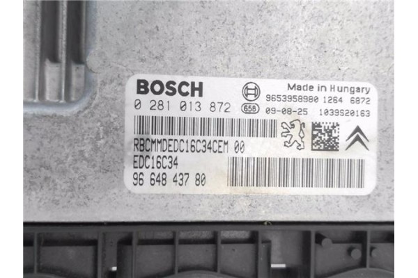 Recambio de centralita para citroen berlingo furgón 1.6 hdi 90 referencia OEM IAM 281013872 9653958980 