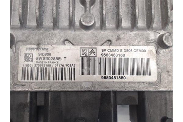 Recambio de centralita para citroen c2 1.4 cool referencia OEM IAM 9663483180/5WKS40285ET 9653451880/SID806 