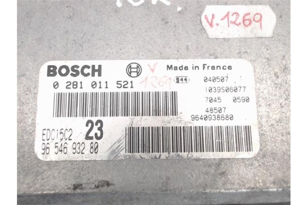 Recambio de centralita para citroen xsara picasso 2.0 hdi x referencia OEM IAM 9654693280/1039S06077 0281011521/040507 