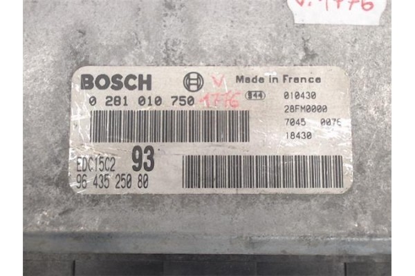 Recambio de centralita para citroen xsara picasso 2.0 hdi satisfaction ii referencia OEM IAM 9643525080/EDC15C2 0281010750/25FM0