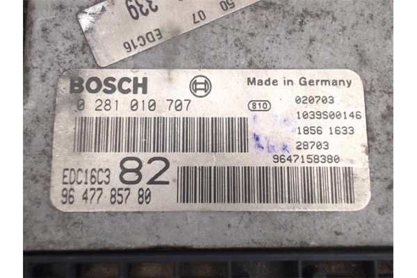 Recambio de centralita para peugeot 206 1.4 look referencia OEM IAM 9647785780/1039S00146 0281010707/020703 