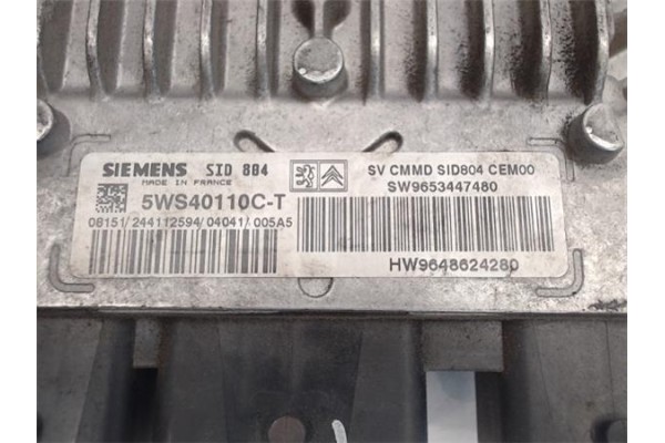 Recambio de centralita para citroen c3 1.4 hdi x referencia OEM IAM 9653447480/5WS40110C-T HW9648624280/SID804 