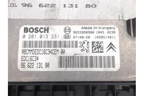 Recambio de centralita para citroen c4 berlina 1.6 premier referencia OEM IAM 9662213180/1039S14811 0281013331/EDC16C34 