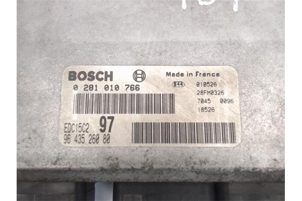 Recambio de centralita para citroen xsara familiar 2.0 hdi tonic (80kw) referencia OEM IAM 9643526080/010526 0281010766/EDC15C2 