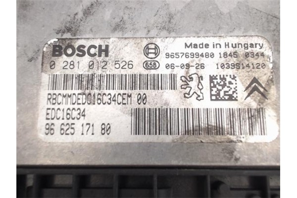 Recambio de centralita para peugeot 207 1.4 urban referencia OEM IAM 9662517180/EDC16C34 02810125260/1039S14120 