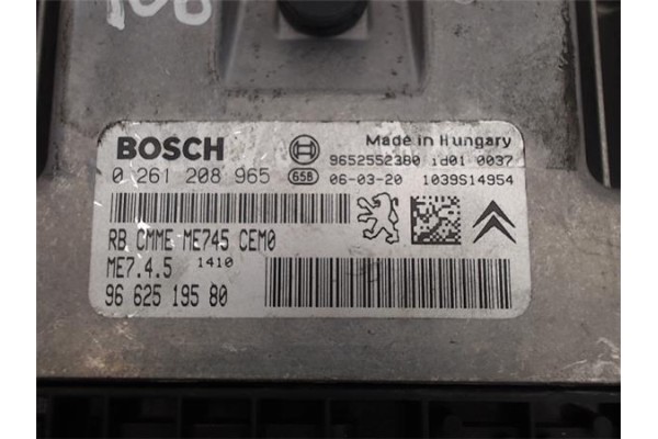 Recambio de centralita para peugeot 207 1.6 xs referencia OEM IAM 9662519580/CEM0 0261208965/ME745 