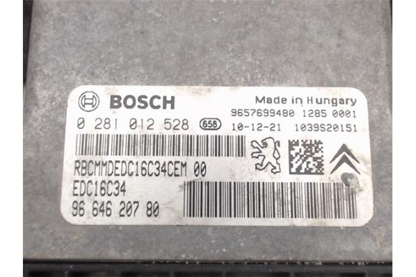 Recambio de centralita para peugeot 206 1.4 xs clim referencia OEM IAM 0281012528/1039S20151 9664620780/EDC16C34 