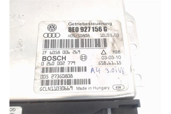 Recambio de centralita para audi a4 avant (8e) 3.0 quattro referencia OEM IAM 8E0927156G 0260002779 