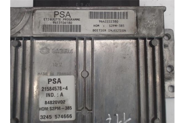 Recambio de centralita para citroen c2 1.4 collection referencia OEM IAM 9653106180/9642222380 84820V02/21584578-4 