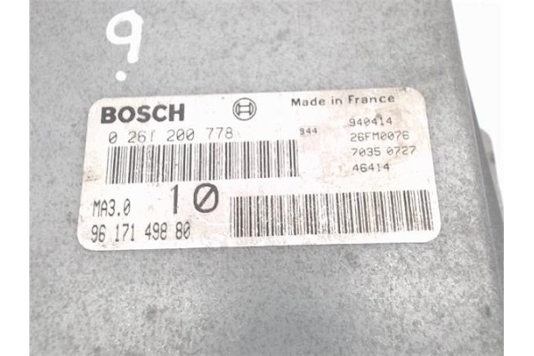 Recambio de centralita para citroen zx 1.4 tentation referencia OEM IAM (9617149880) (0261200778) 