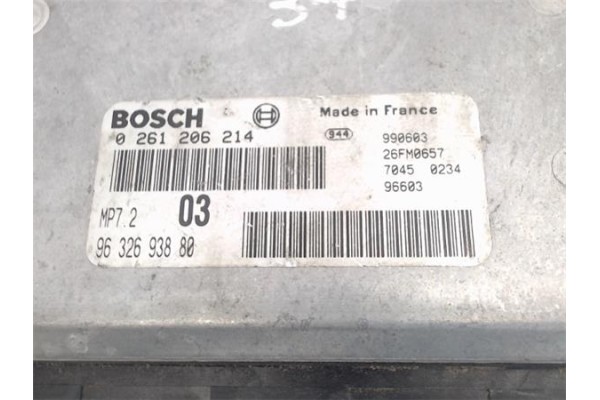Recambio de centralita para peugeot 306 3/5 pt. / 4 pt. (s2) 1.6 boulebard referencia OEM IAM (9632693880) (0261206214) 