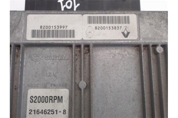 Recambio de centralita para renault laguna ii (bg0) 1.8 dynamique referencia OEM IAM 8200153837/8200153997 21646251-8/S2000RPM 