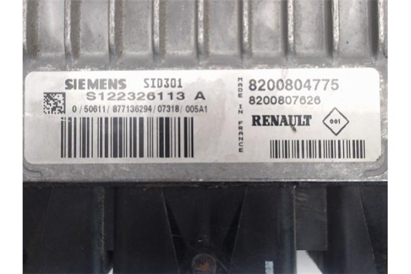 Recambio de centralita para renault scenic ii (jm) 1.5 confort dynamique referencia OEM IAM 8200804775/8200807626 S122326113A/SI