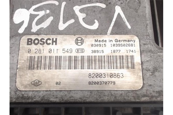 Recambio de centralita para renault megane ii berlina 5p 1.9 extreme referencia OEM IAM 8200310863/1039S02681 8200370779/0281011
