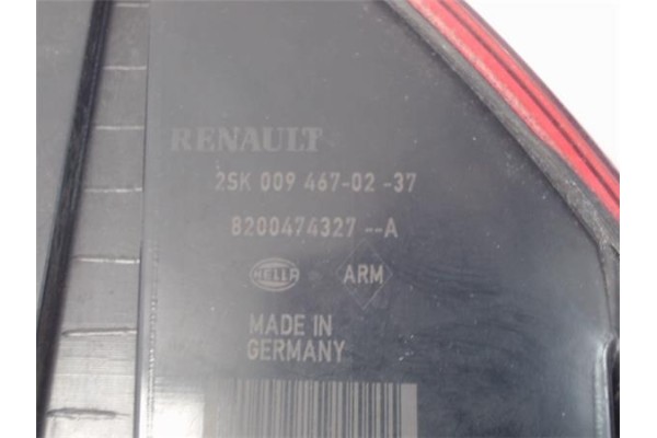 Recambio de piloto trasero derecho para renault scenic ii (jm) referencia OEM IAM 8200474327A 2SK0094670237 
