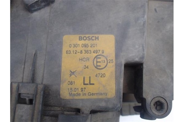 Recambio de faro delantero izquierdo para bmw serie 3 coupe (e36) referencia OEM IAM 631283634979 031095201 