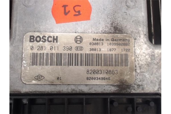 Recambio de centralita para renault megane ii berlina 5p 1.9 confort authentique referencia OEM IAM 8200310863/1039S02682 028101