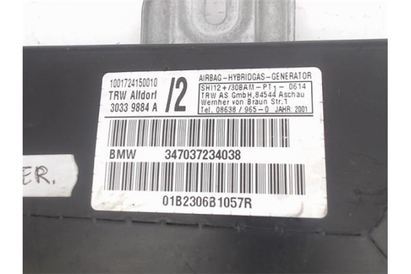 Recambio de airbag lateral delantero derecho para bmw serie x5 (e53) referencia OEM IAM 34703723404B  