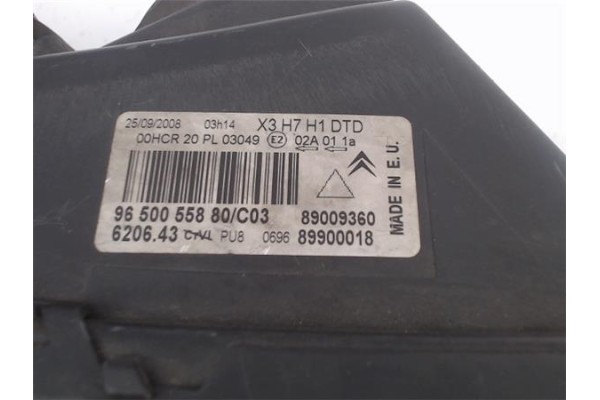 Recambio de faro delantero dcho para citroen c5 berlina referencia OEM IAM 89900018 89009360 