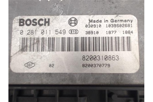 Recambio de centralita para renault megane ii berlina 3p 1.9 privilege luxe referencia OEM IAM 8200310863/8200370779 0281011549/