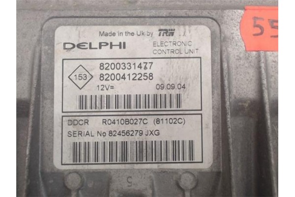 Recambio de centralita para renault clio ii fase ii (b/cb0) 1.5 authentique referencia OEM IAM 8200331477/81102C 8200412258/8245