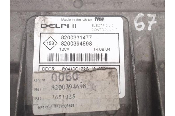 Recambio de centralita para renault kangoo i (f/kc0) 1.9 fairway 4x4 referencia OEM IAM 8200394698 8200331477/R0410C122C 
