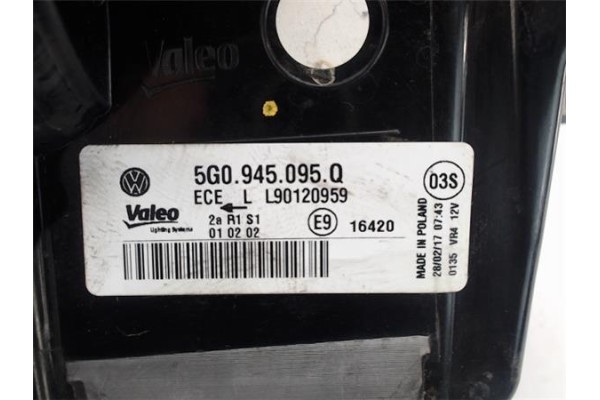 Recambio de piloto trasero izquierdo para volkswagen golf vii (5g1/be1) 2.0 gti bmt referencia OEM IAM 5G0945095Q L90120959 