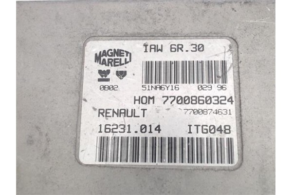 Recambio de centralita para renault twingo i (c06) 1.2 alize referencia OEM IAM (7700860324) (7700874631) (IAW6R.30) 