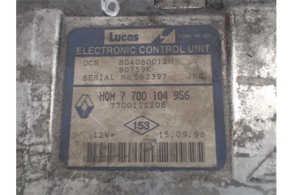 Recambio de centralita para renault kangoo i (f/kc0) 1.9 authentique 4x4 referencia OEM IAM (7700104956) (7700111206)   Recambio de centralita para renault kangoo i (f/kc0) 1.9 authentique 4x4 referencia OEM IAM (7700104956) (7700111206)