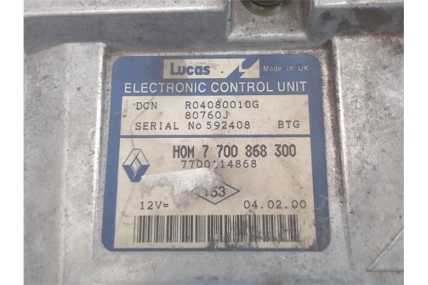 Recambio de centralita para renault kangoo i (f/kc0) 1.9 privilege referencia OEM IAM (7700868300) (7700114868)  