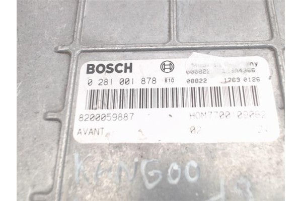 Recambio de centralita para renault kangoo i (f/kc0) 1.9 alize referencia OEM IAM (8200059887) (7700109062) (0281001878) 