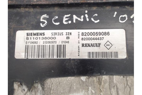 Recambio de centralita para renault scenic i (ja...) 1.6 16v century referencia OEM IAM (8200059086) (8200044437) (S110138000) 