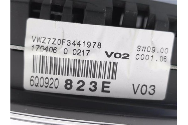 Recambio de cuadro completo para volkswagen polo iv (9n3) 1.4 advance referencia OEM IAM 6Q0920823E  