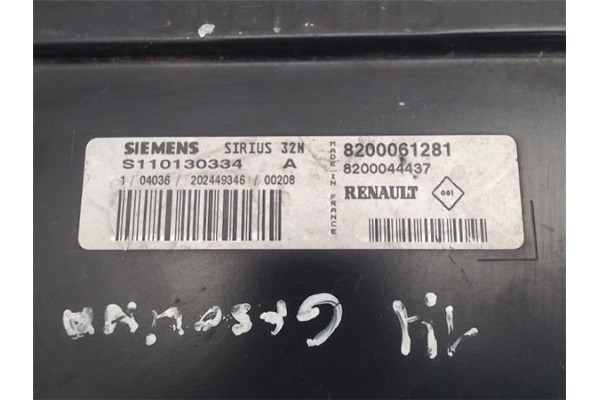 Recambio de centralita para renault clio ii fase i (b/cb0) 1.4 16v tech-line (b/cb0l/p) referencia OEM IAM (820061281) (82000444