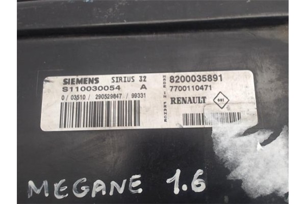 Recambio de centralita para renault megane ii berlina 5p 1.6 confort dynamique referencia OEM IAM (8200035891) (S110030054) (SIR