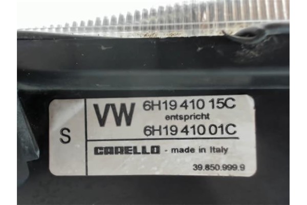 Recambio de faro delantero izquierdo para seat arosa (6h1) 1.0 referencia OEM IAM 6H1941015C 398509999 