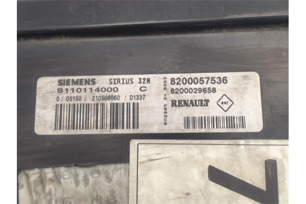 Recambio de centralita para renault scenic i (ja...) 1.6 16v fairway referencia OEM IAM (8200057536) (8200029658) (S110114000) (
