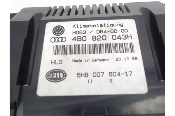 Recambio de mandos climatizador para audi a6 berlina (4b2) 1.8 t referencia OEM IAM 4B0820043H 5HB00760417 