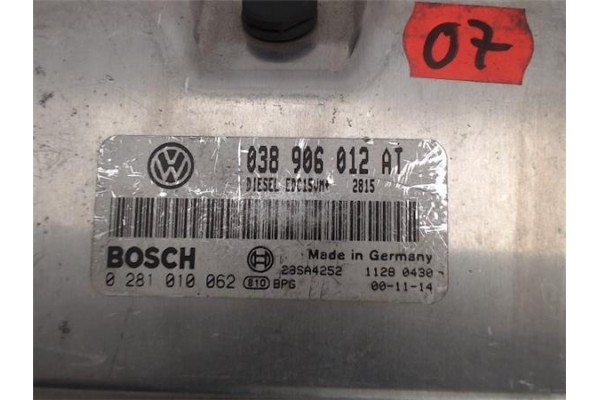 Recambio de centralita para seat leon (1m1) 1.9 stella referencia OEM IAM (038906012AT) (0281010062) 