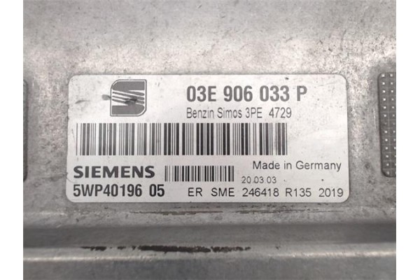 Recambio de centralita para seat ibiza (6l1) 1.2 cool referencia OEM IAM (03E906033P) (5WP4019605) 