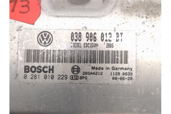 Recambio de centralita para seat leon (1m1) 1.9 stella referencia OEM IAM (038906012BT) (0281010229) 