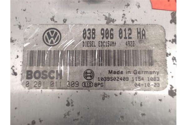 Recambio de centralita para skoda octavia berlina (1u2) 1.9 style referencia OEM IAM (038906012HA) (0281011309) 