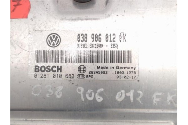 Recambio de centralita para seat toledo (1m2) 1.9 select referencia OEM IAM (038906012FK) (0281010683) 