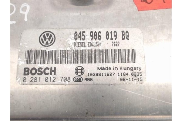 Recambio de centralita para seat ibiza (6l1) 1.4 cool referencia OEM IAM (045906019BQ) (0281012708) 