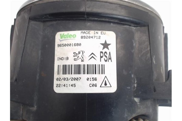 Recambio de faro antiniebla izquierdo para peugeot 307 break/ sw (s2) referencia OEM IAM 9650001680 89204712 